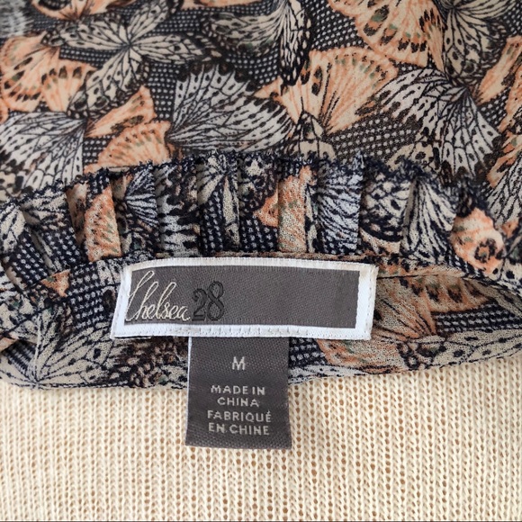 Butterfly Sleeveless  Chiffon Blouse - Picture 8 of 8